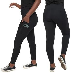 Offline by Aerie Black Goals High Waisted Double Pocket 7/8 Leggings Size Large